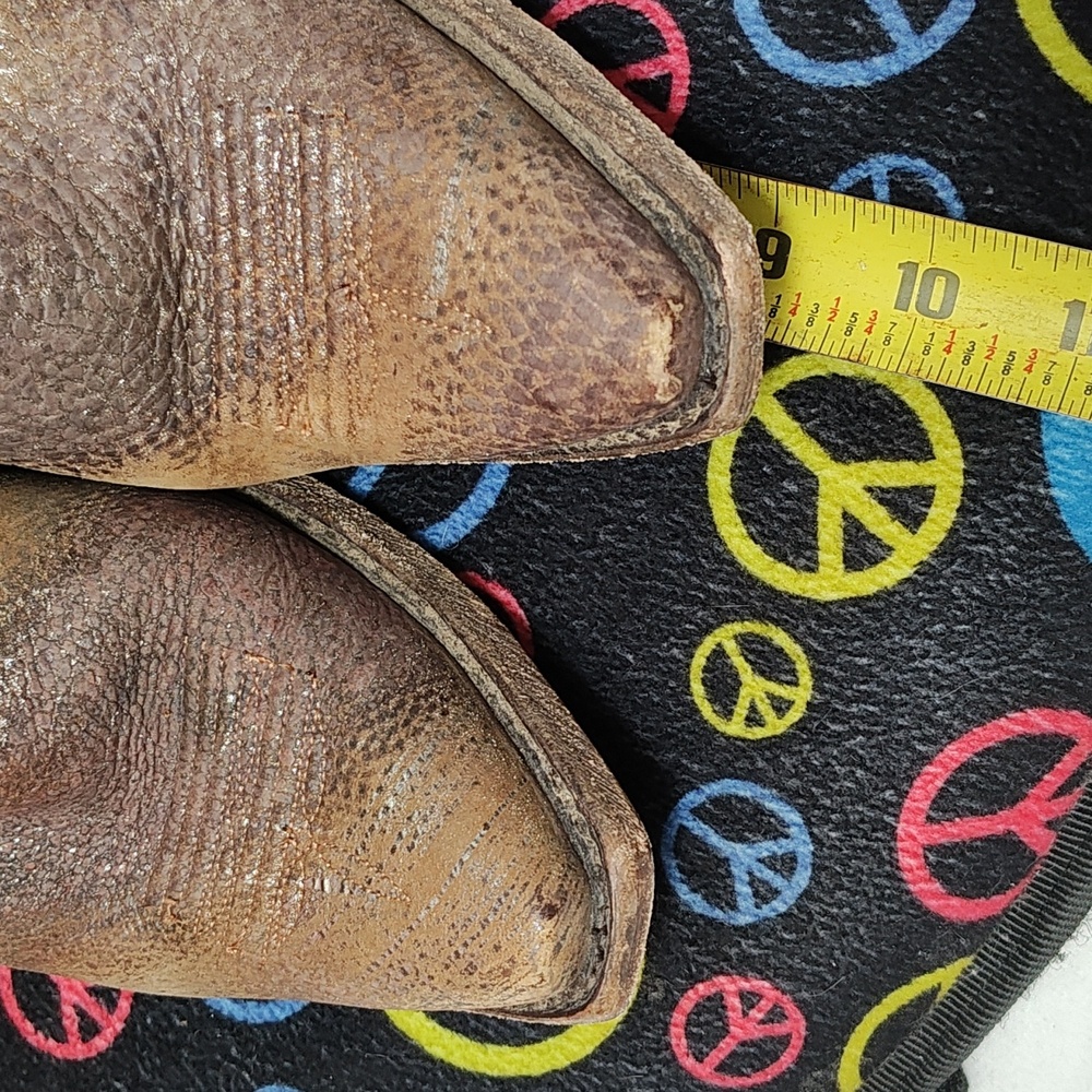 Ariat Distressed Tan Leather Ankle Boots - Picture 9 of 16
